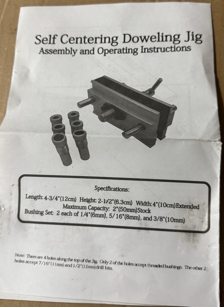 Self Centering Dowel jig- Blue