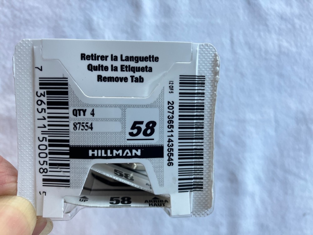 (4) Hillman / Access 58 87554 Cassette E Blank Replacement Key, Master Padlock
