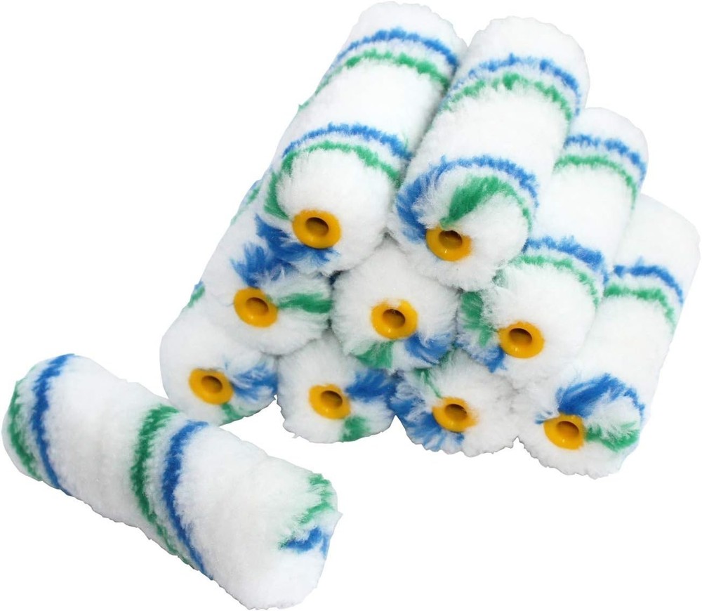 60 Piece Mini Rollers Covers Paint Tools 4 Inch 1/2" Nap 4" Roller