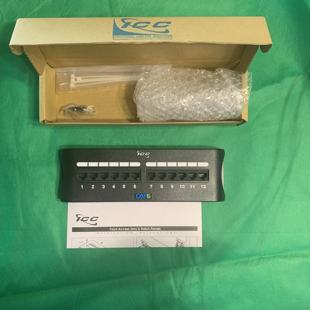 ICC CAT6 12 PORT PATCH PANEL