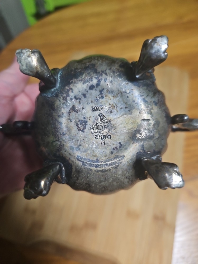 Vintage Silver Plated Creamer & Sugar Dish. Please See Markings.