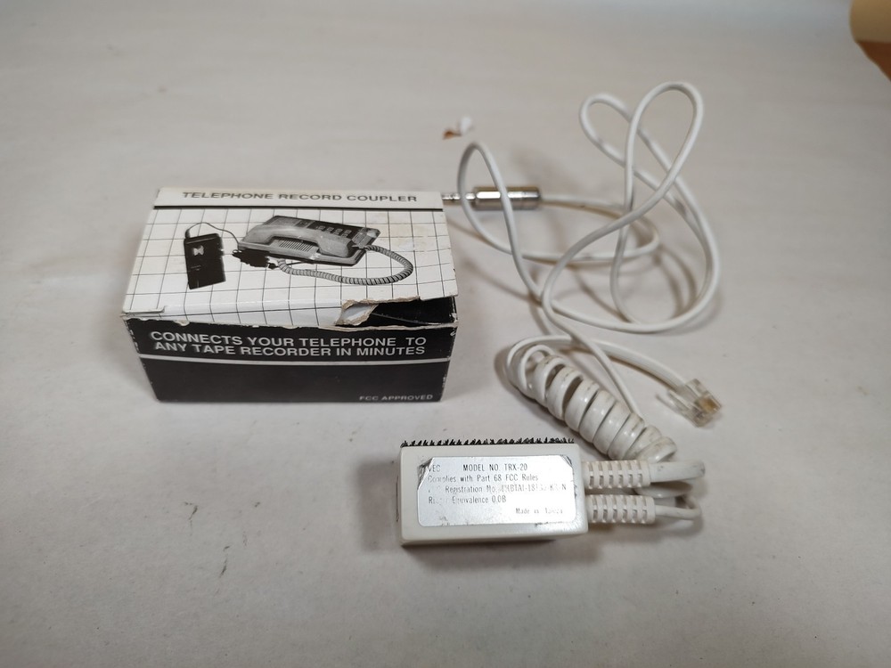 Vec Telephone Record Coupler Model TRX-20 3.5mm Tested Working