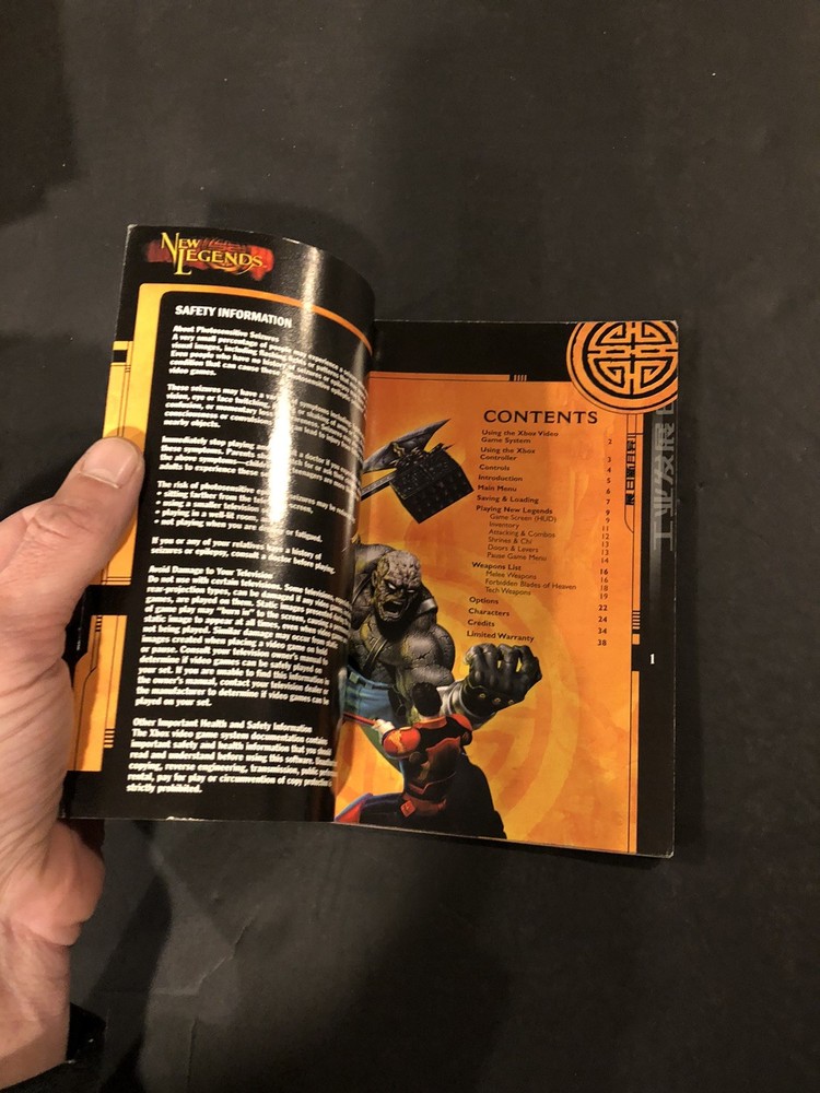 New legends Xbox Manual Only