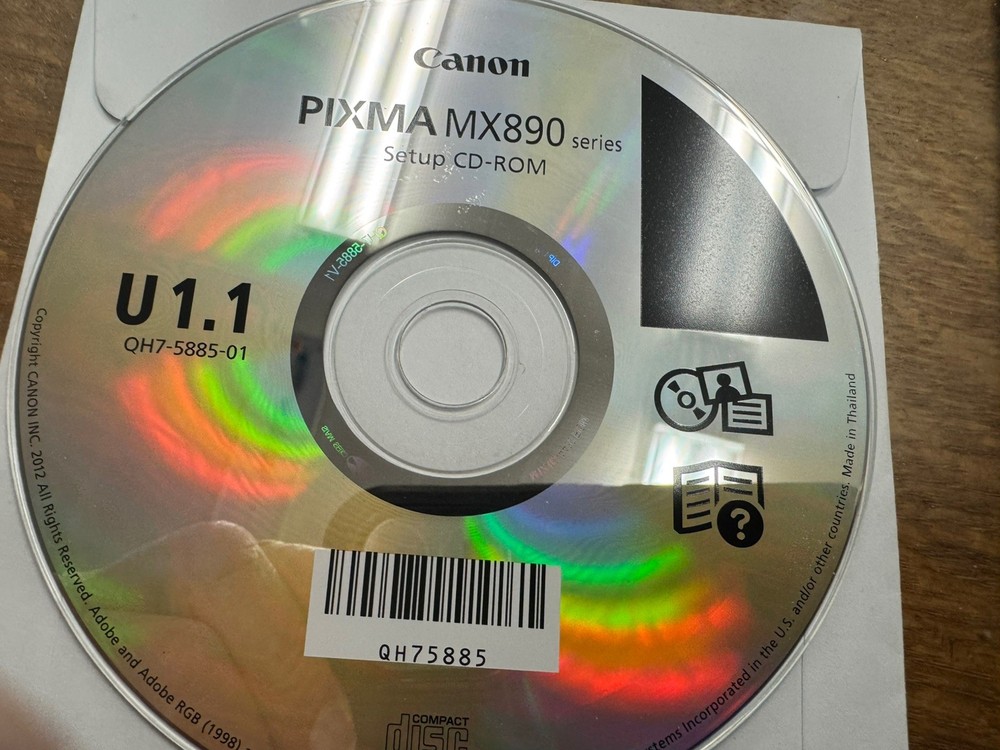 Canon Pixma MX 890 Setup CD U1.1 Version