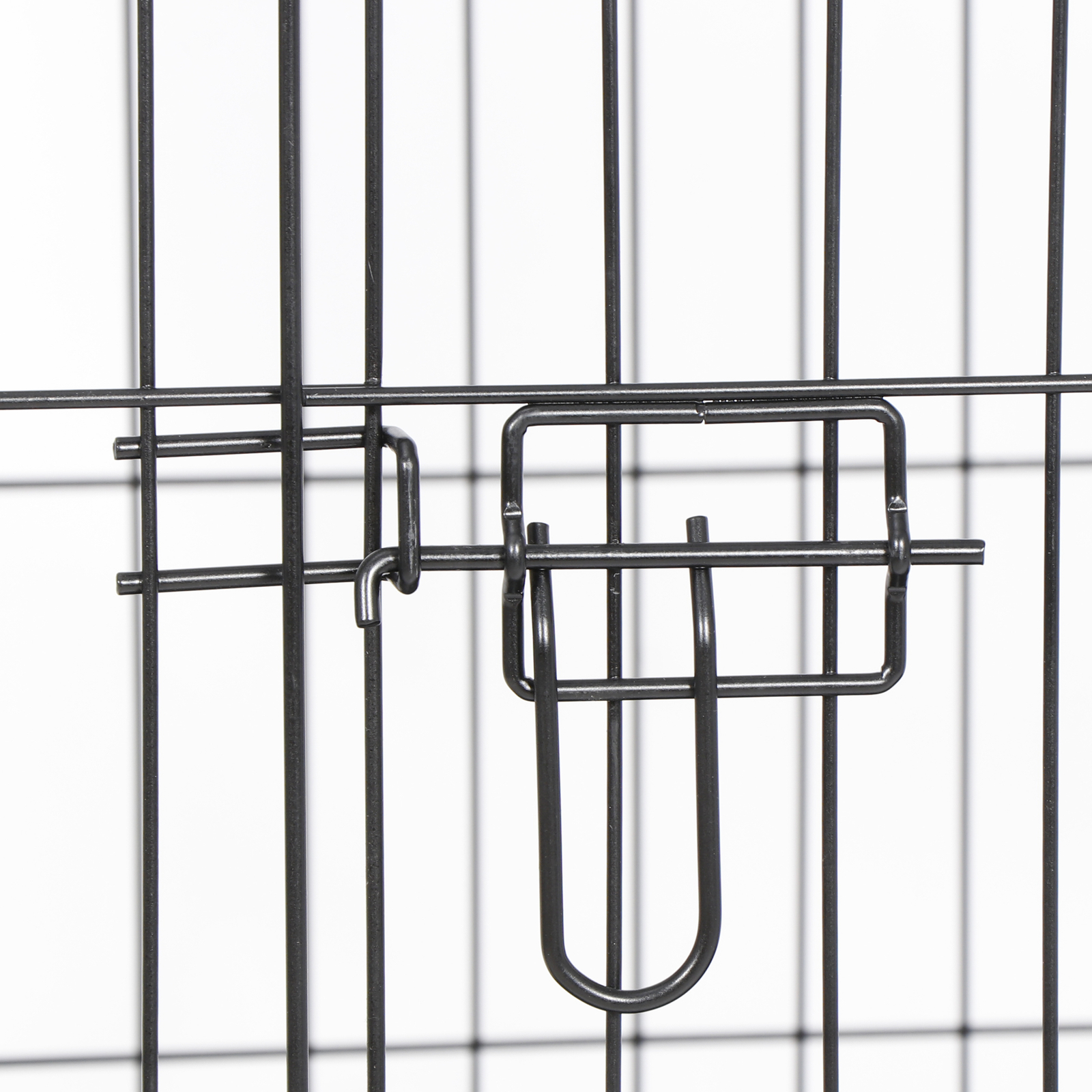 42" Large Dog Crate Kennel Folding Pet Cage 2 Door With Tray Indoor Dog House