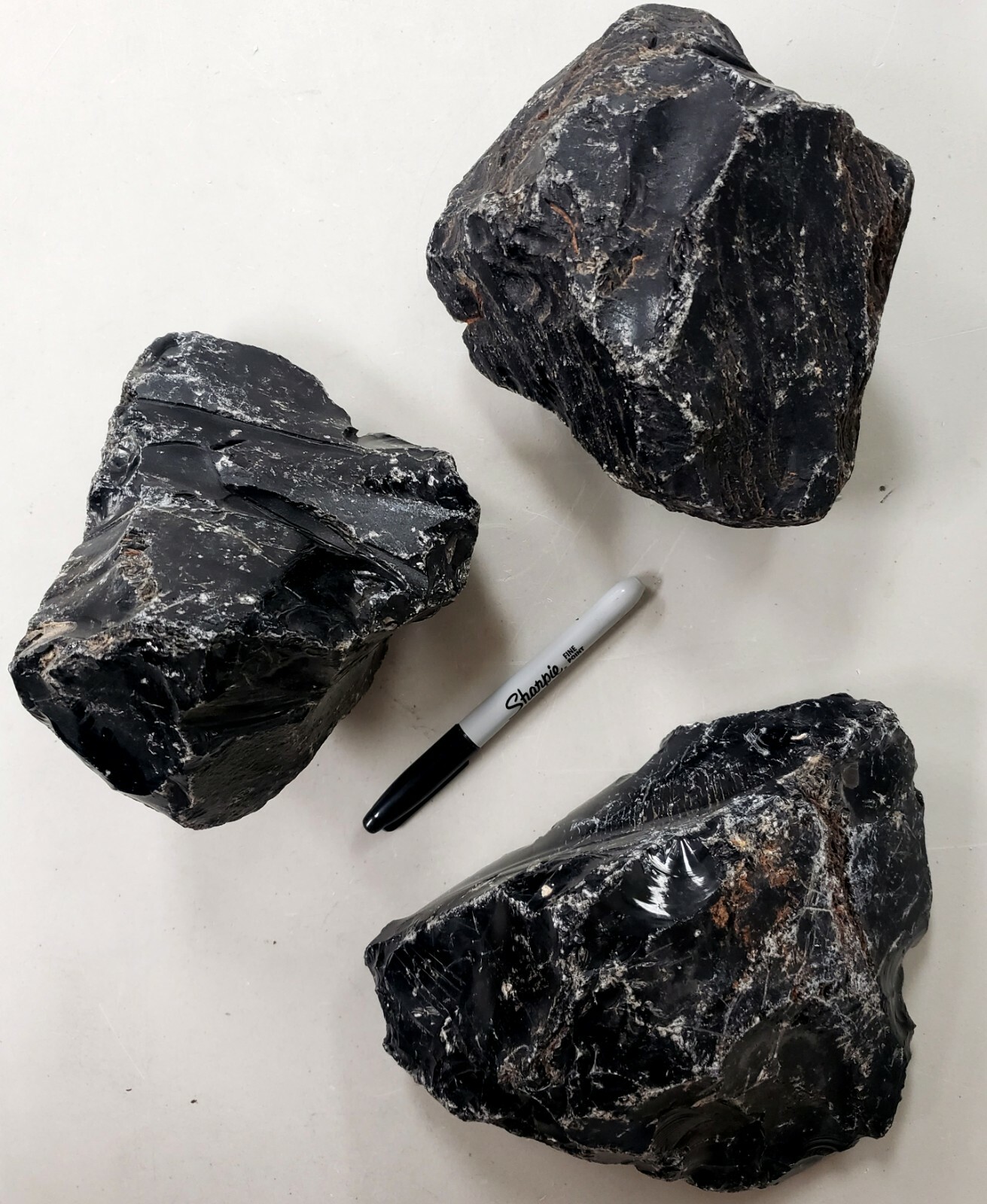 GIANT Black Obsidian Stones Large Raw Healing Crystals Natural Lapidary Rocks