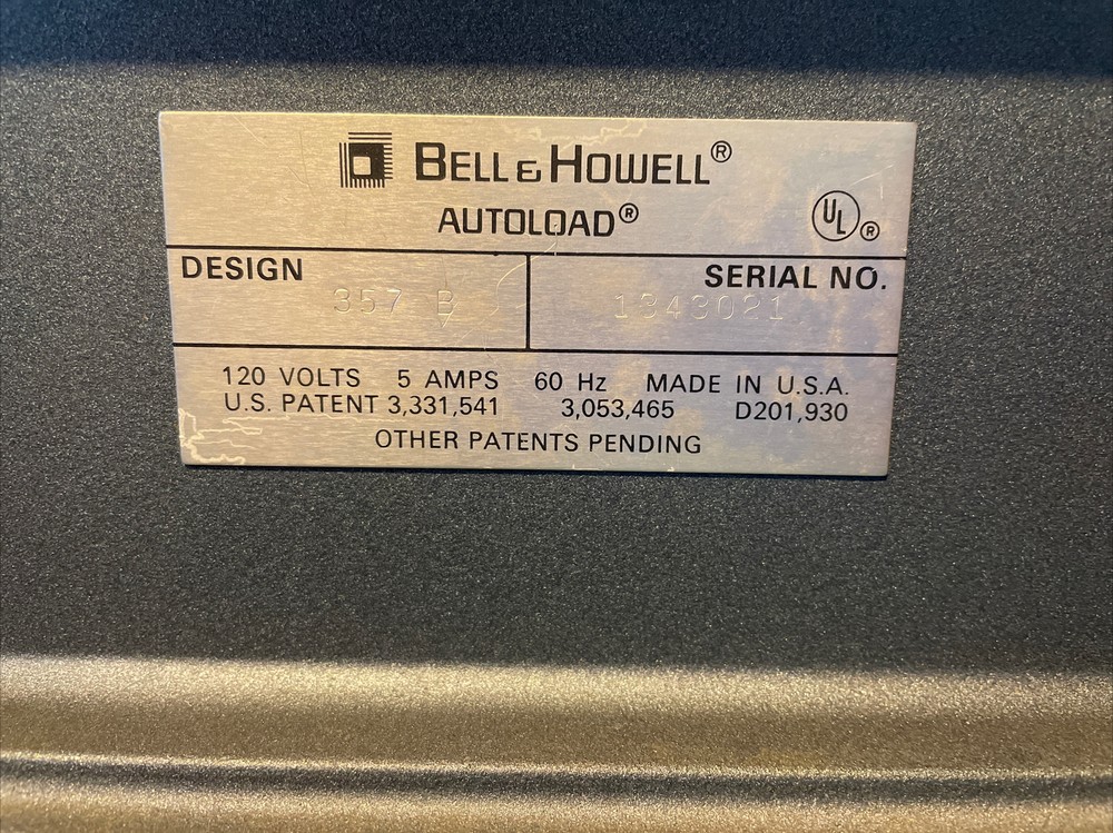 BELL & HOWELL 357B Super 8mm Autoload Projector Cleaned Tested & Works