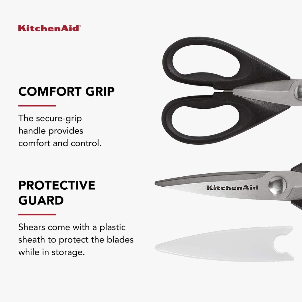 KitchenAid All Purpose Kitchen Shears with Protective Sheath Durable Stainless