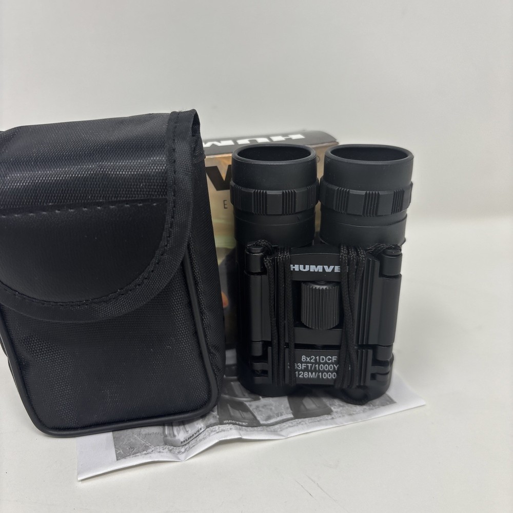 Humvee 8X21 Rubber Armor Compact Hunt Binocular W/ Anti-Reflect Ruby Red