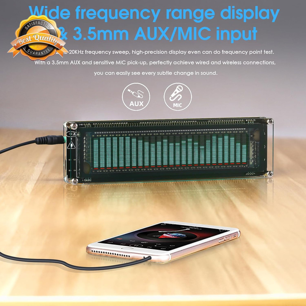 Audio Spectrum Analyzer VFD Display MIC Input Sound Level Meter Pro