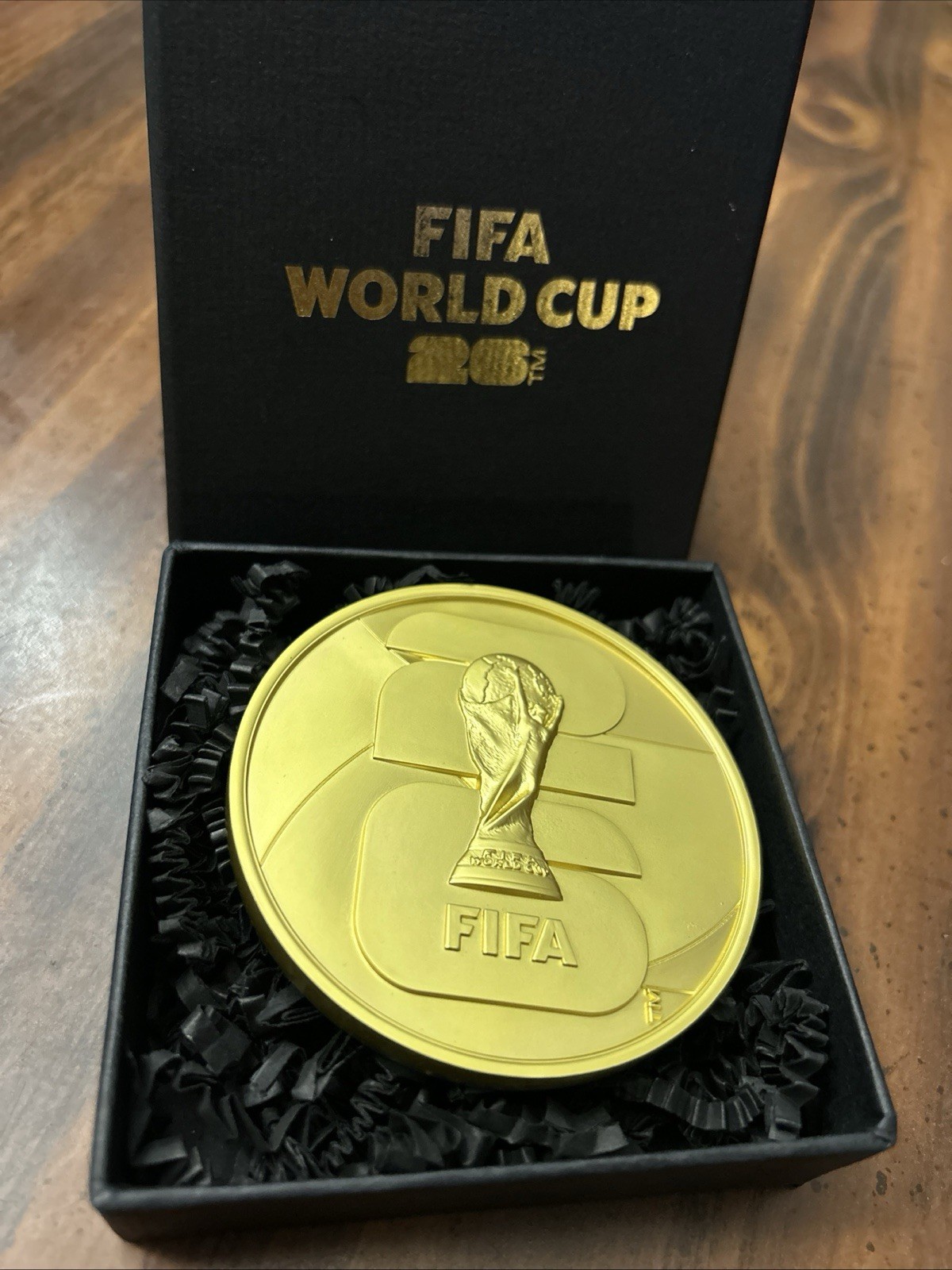 Gold FIFA 2026 World Cup Coin Washington D.C Final Draw USA MEXICO CANADA
