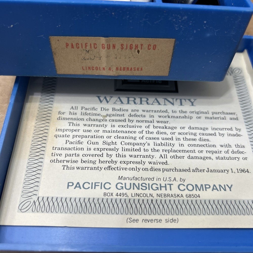 PACIFIC .264 WINCHESTER RELOADING DIE SET