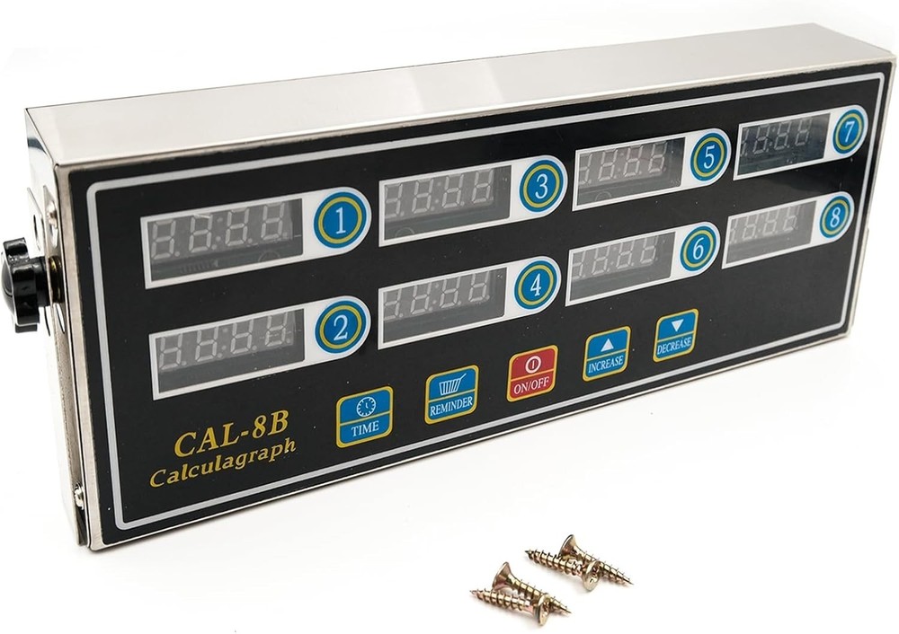 Commercial Kitchen Timer 8 Channel Digital Timer Loud Alarm Cooking Timer Clock