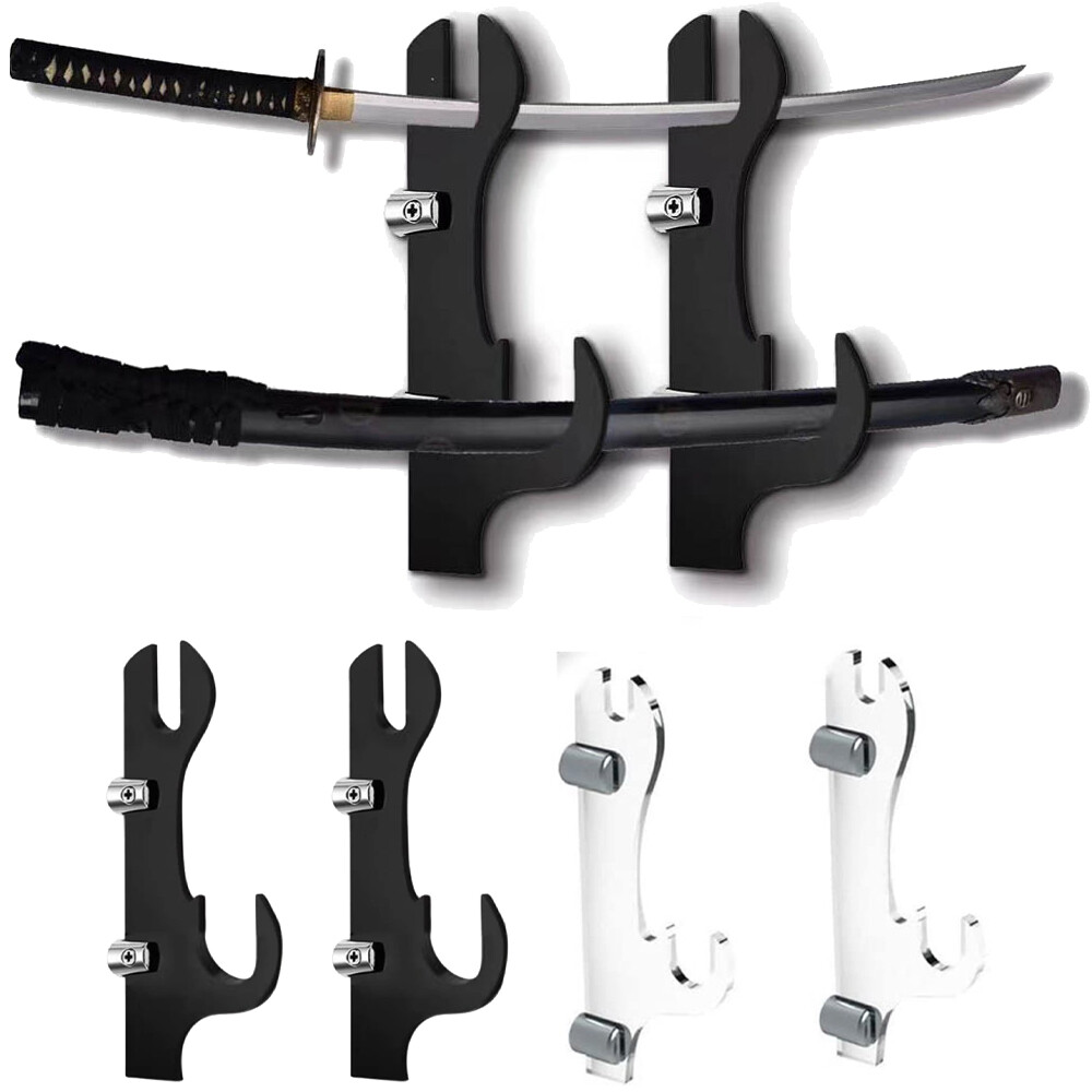 Sword Hook Wall Mount Samurai Sword Hanger Display Holder for Katana Wakizashi