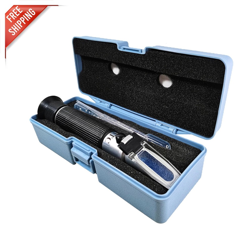 Professional Salinity Refractometer for Aquariums 0-100 PPT - Includes Hard Case