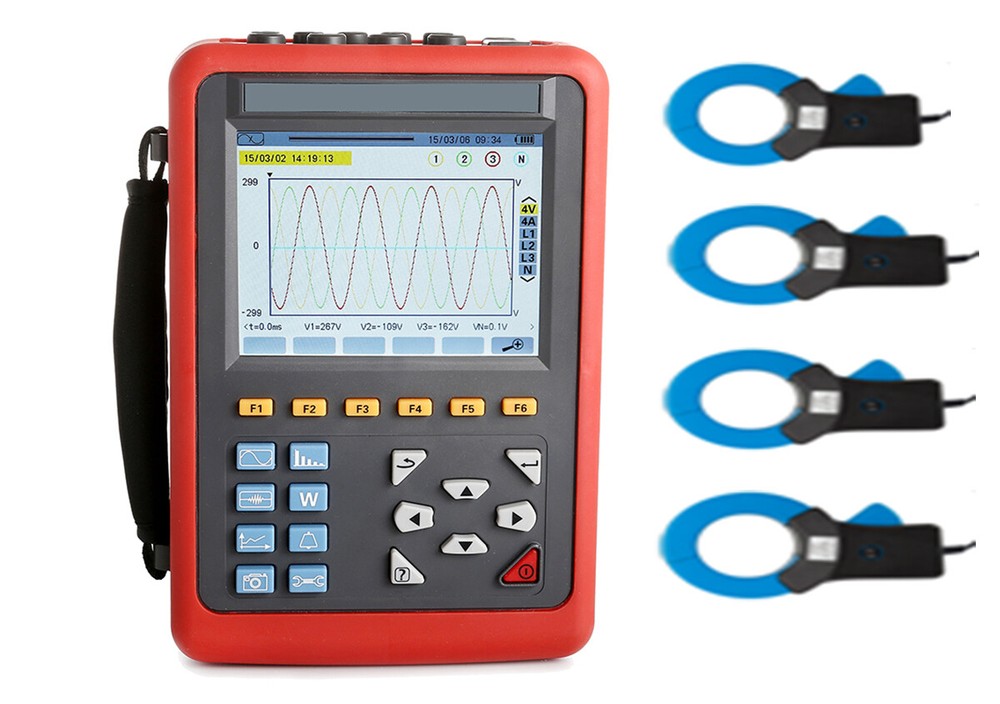 Three Phase Energy Quality Analyzer Power Quality Meter Range 10.0A～1000A