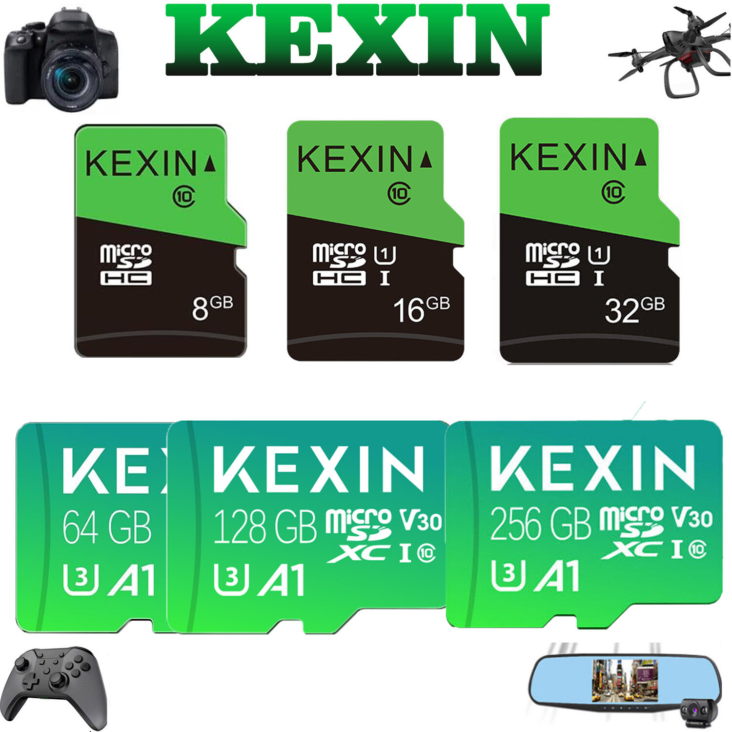 1-10Pack 8GB 16GB 32GB 64GB 128GB 256GB Ultra Micro SD C10 TF Memory Card Lot