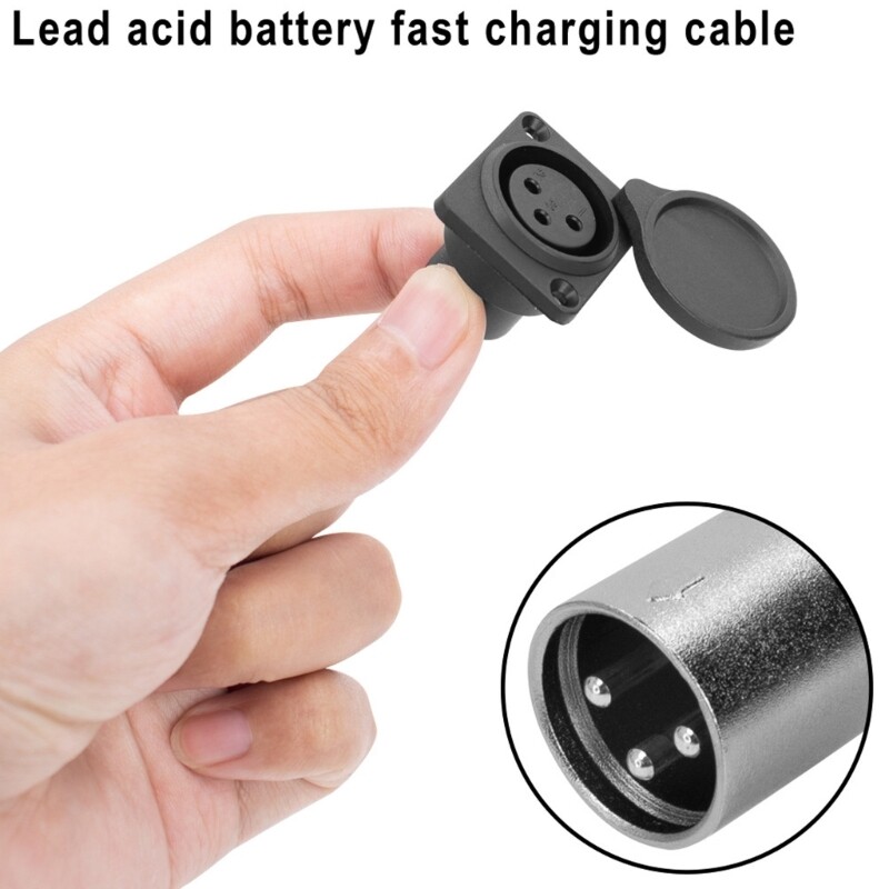 3 Pin Socket Connector Female Plug Socket Mobility Scooter Panel Mount Port