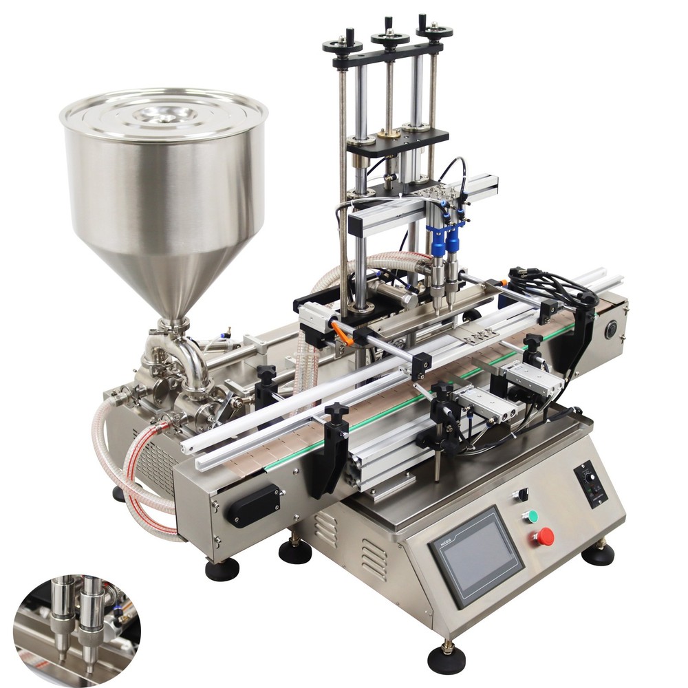 10-100ml Desktop Automatic Double Head Paste Filling Machine W/Control Display