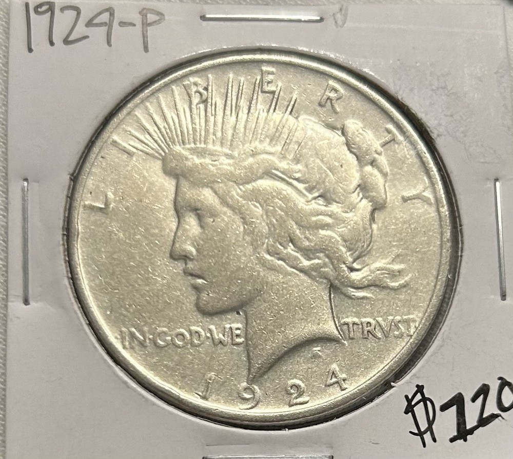 1924 Peace Silver Dollar Still Has Luster Nice Coin