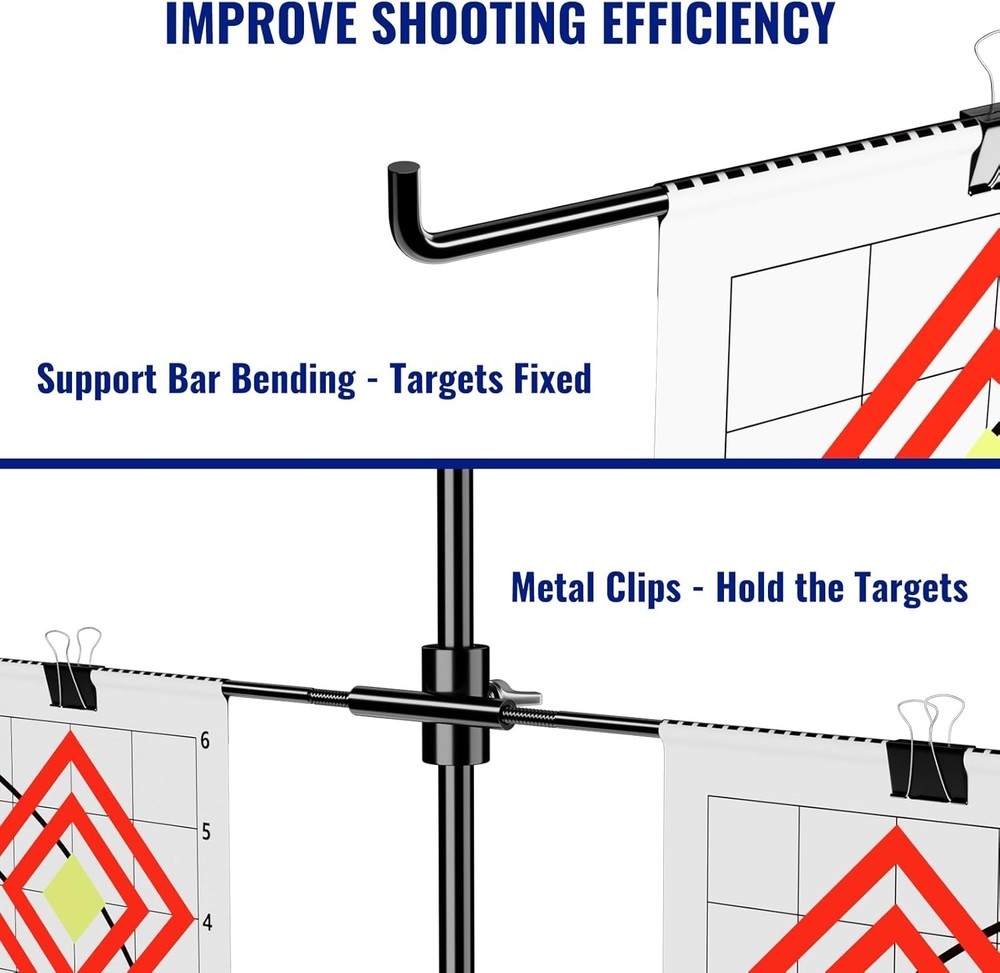 Highwild Adjustable Paper Target Stand, Frame with 8 A- Stand