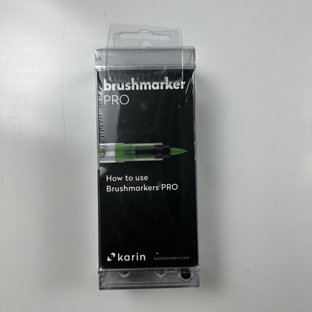 Brushmarker Pro 12pc Basic Colors brush tip markers Set, Blendable, Water-Bas...