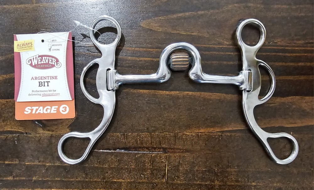 Weaver Ported Argentine Horse Bit With Copper Roller