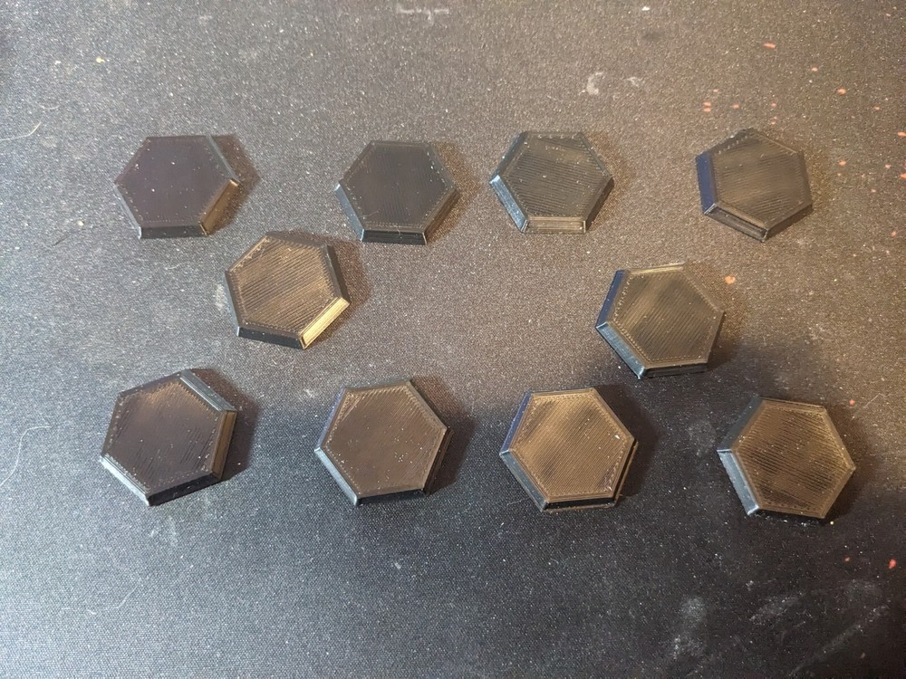Bulk Tabletop Hex Bases x20, 3rd party and Compatible with Battletech