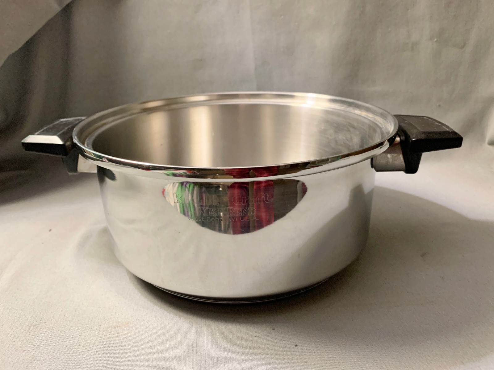 Vintage Kitchen Craft Stainless Steel 4 Qt Stock Pot Dutch Oven Made In USA