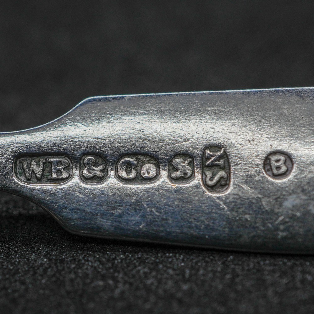 Antique Silver Plated Condiment Spoon.