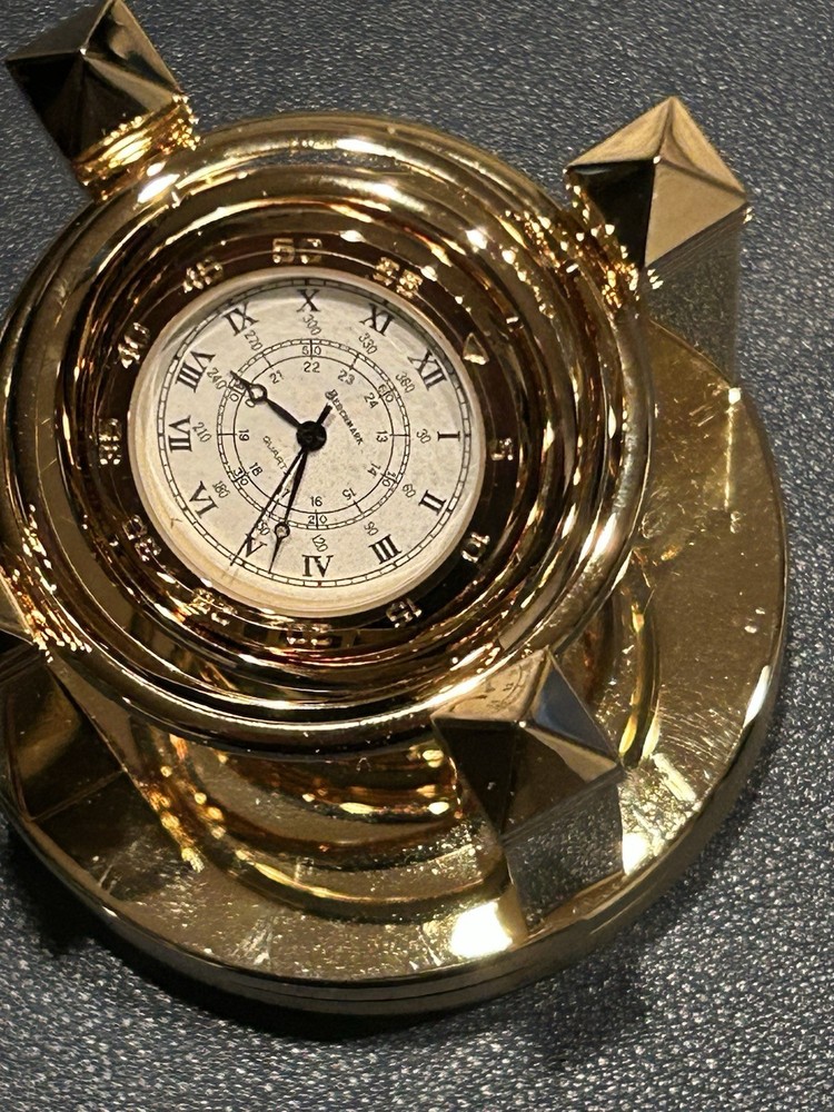 Benchmark Celestial Gyroscope Desk Clock - Base engraved Coca-Cola Bottle