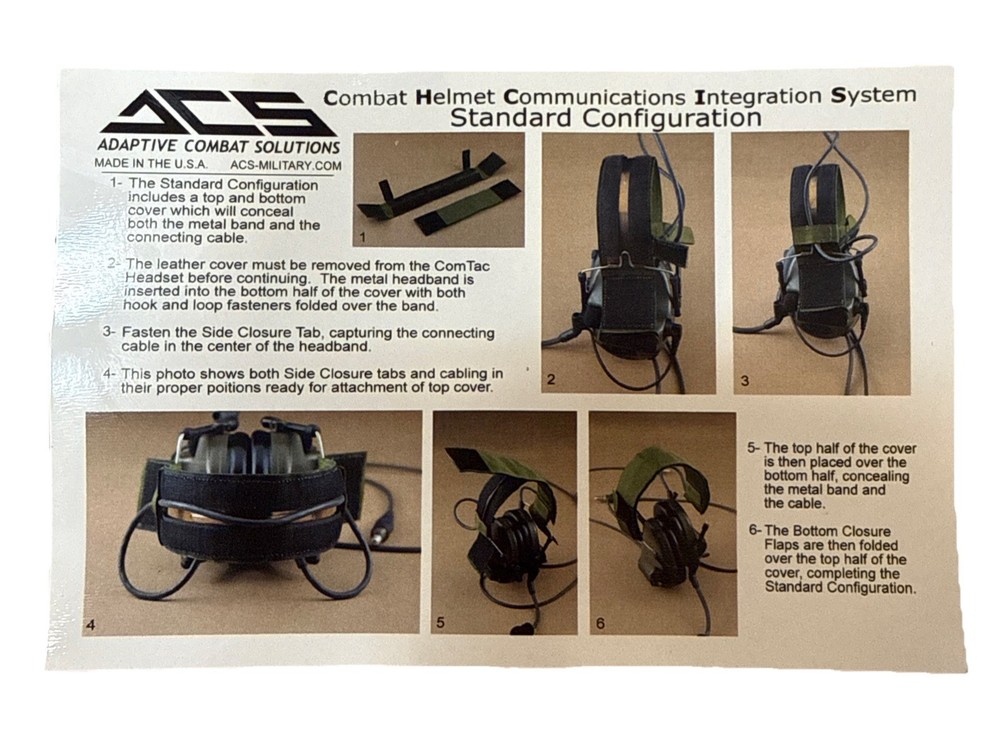Adaptive Combat Solutions Combat Helmet Communications Integration System MICH