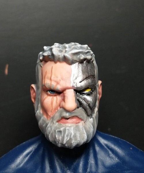 HEAD ONLY Marvel Legends Custom painted Head Cable Bearded head