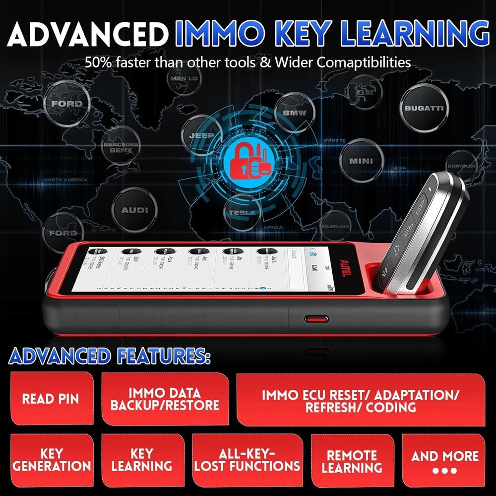 Autel MaxiIM KM100 KM100E KM100X Key Fob Programming Tool Programmer Immobilizer