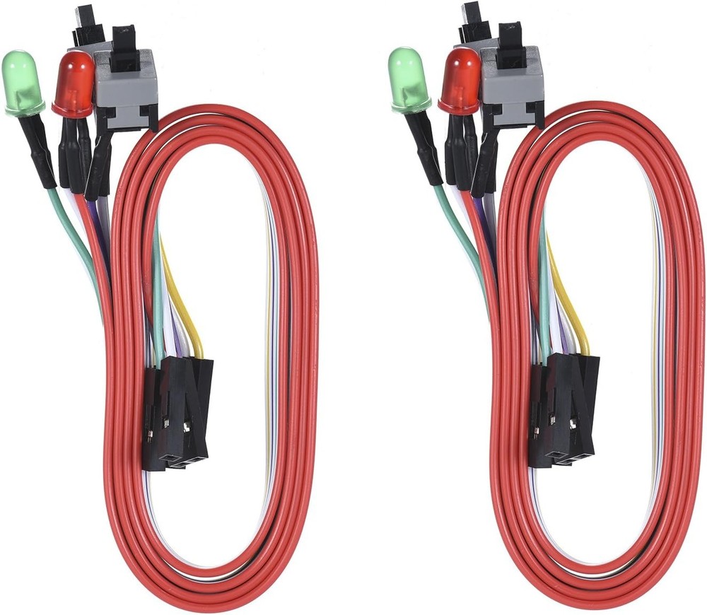 2 Pack Desktop Computer Case Motherboard On/Off/Reset/HDD Switch Power 2-PACK