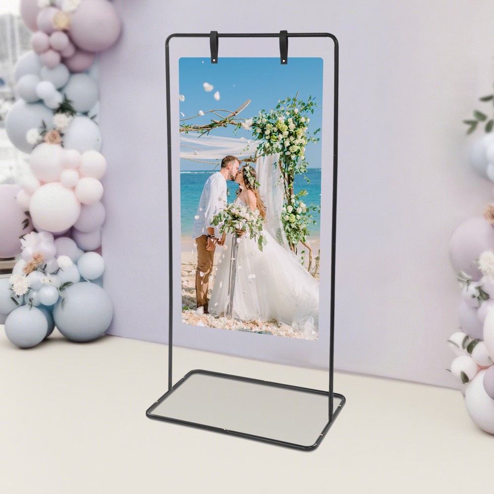 Display Stand for Wedding Sign Rectangular 175x80x50CM Black