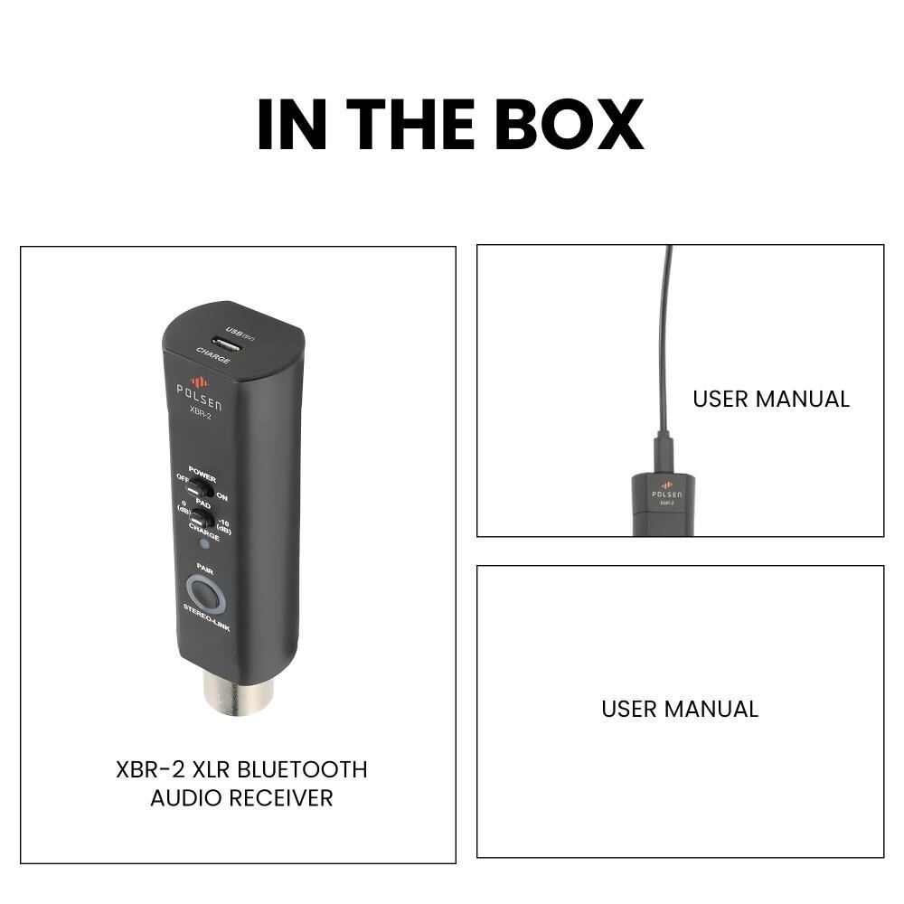 XLR Bluetooth Audio Receiver, Wireless Bluetooth 5.0 Streaming, 3-Pin XLR Output