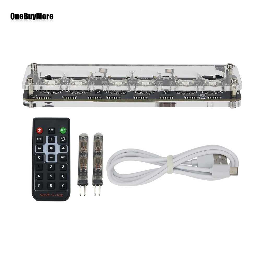 IN-14 6-Digit Nixie Tube Clock Desktop Clock Advanced Version w/ Remote Control