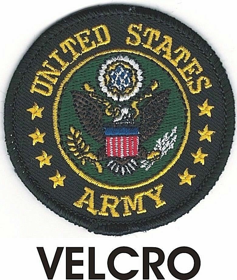 US Army Embroidered Patch Fits VELCRO® BRAND Hook Fastener Compatible