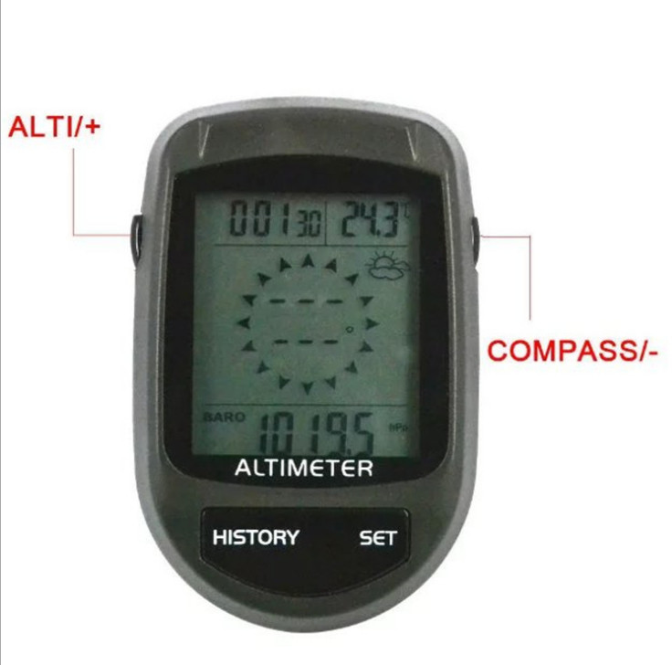 NEW Digital 8 in 1 LCD Electronic Compass Altimeter Barometer Thermometer Clock
