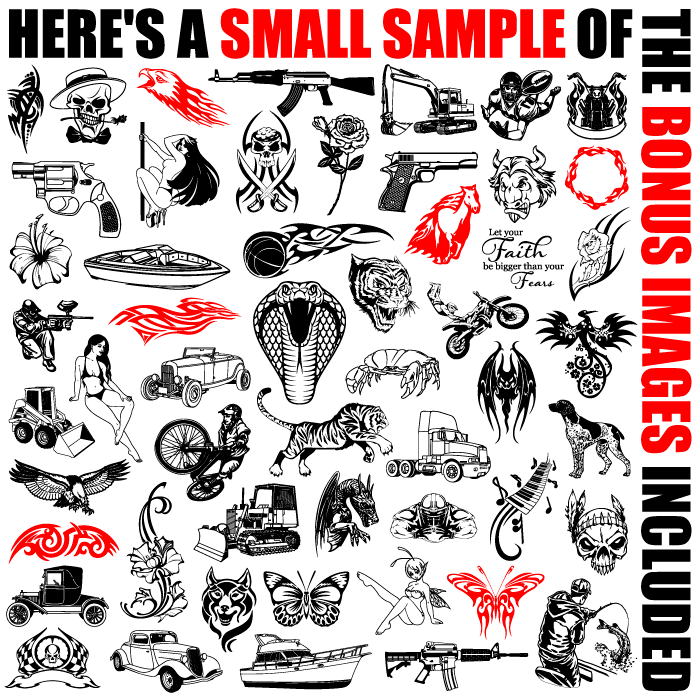 TRIBAL PREDATORS CLIPART-FLAMES VECTOR CLIP ART-VINYL CUTTER PLOTTER GRAPHICS CD