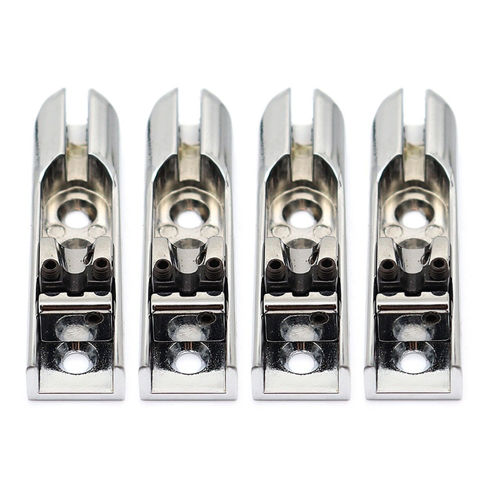 4 Strings Bass Bridge Individual Bridge Tailpiece Single String Bridge Silver
