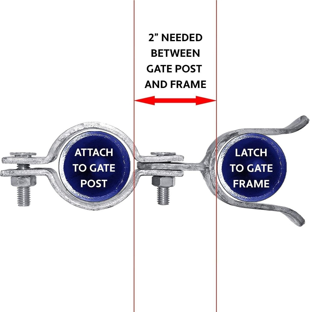 Galvanized Chain Link Fence Gate Fork Latch with Padlock Hole