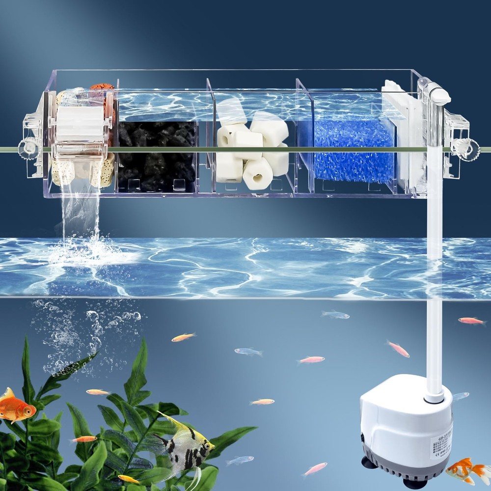 Premium Multi-Layer Aquarium Filter for 20 to 30 Gallon Fish Tanks: Oxygenati...