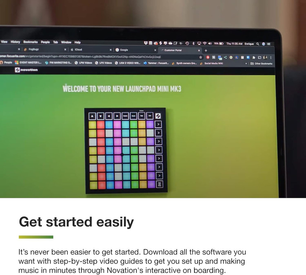Launchpad Mini [MK3] — Portable MIDI 64-Pad, USB Grid Controller for Ableton Liv