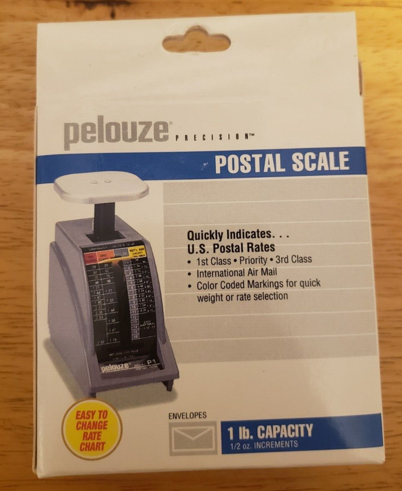 Pelouze Precision Postal Scale 1lb Capacity Envelopes Easy To Change Rate Chart
