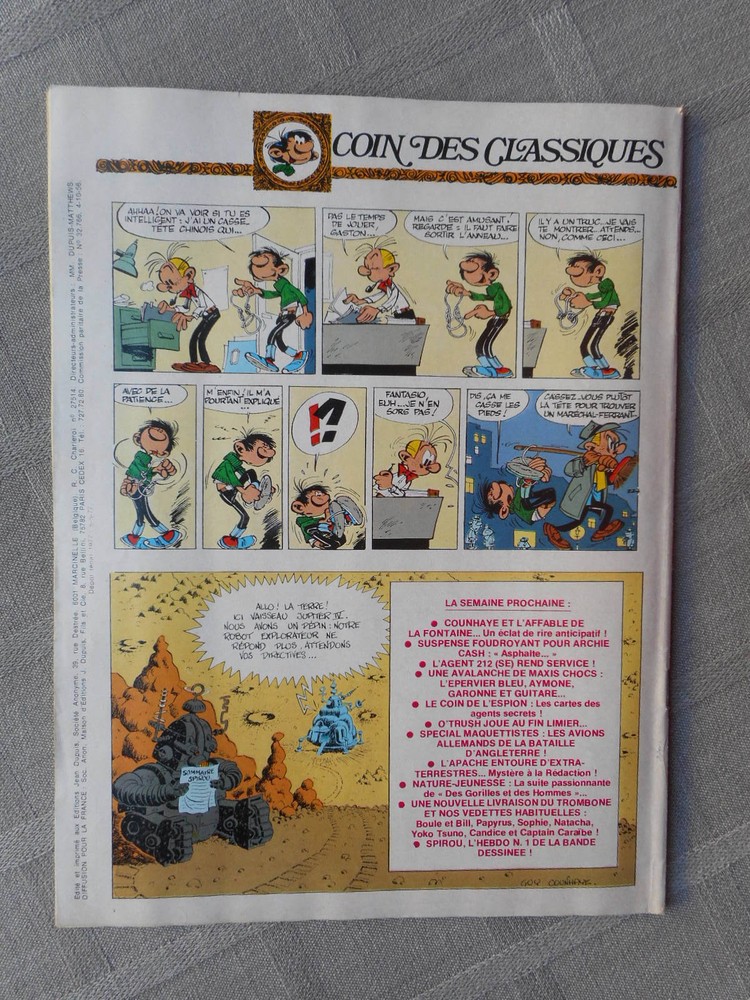 Spirou Weekly No. 2038 Good Condition With Supplement