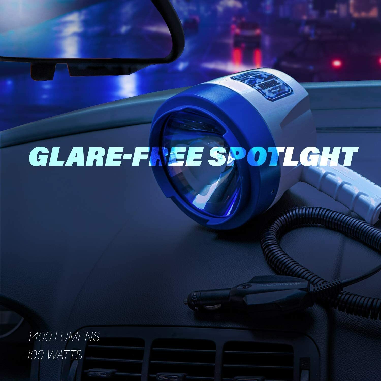 GOODSMANN Marine Spotlight Corded Handheld Corded Spot Lights for Boats 12 Volt