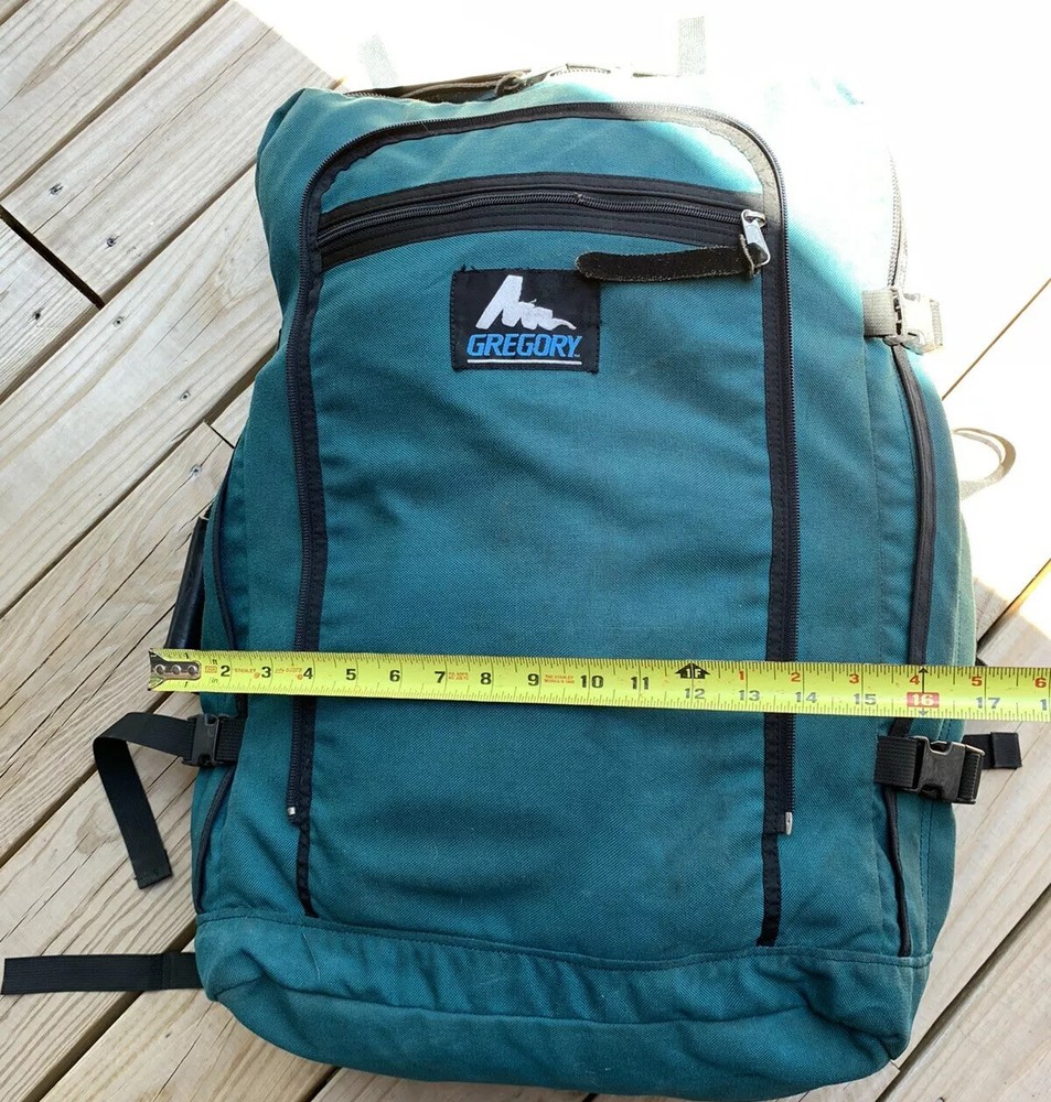 Vintage Gregory Backpack/ Duffle Bag Green Large Leather Handle