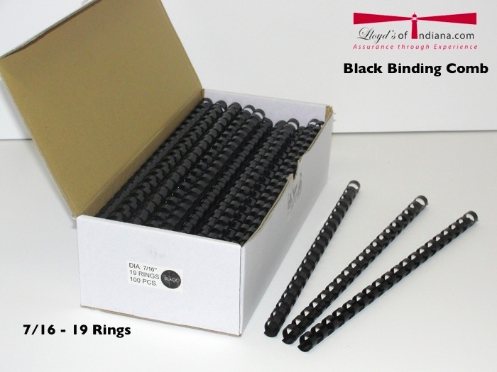 19 Ring Binding Comb Black 7/16" 100pcs